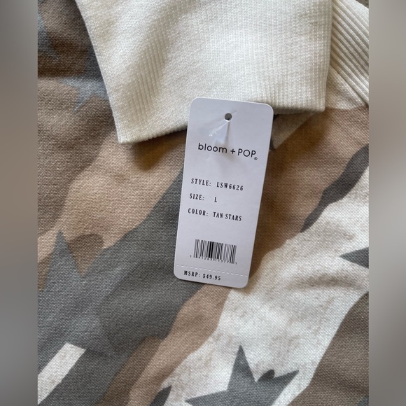 Cream and Brown Crewneck Sweater - Picture 2 of 3